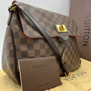 《美品》LOUIS VUITTON ルイヴィトン ダミエ ブザス ローズベリー N41178 ターンロック エベヌ レザーPVC 斜めがけ ショルダーバッグ