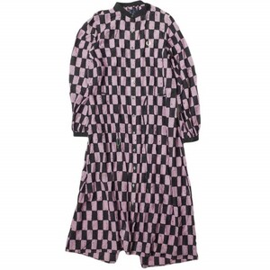 AKANE UTSUNOMIYA x FRED PERRY アカネウツノミヤ フレッドペリー Print Shirt Dress チェッカープリントシャツドレス ワンピース g12359