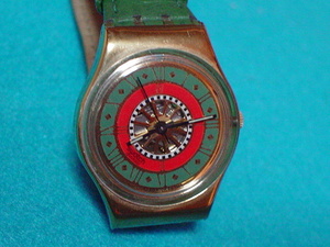 珍品　デザイン　SWATCH　SWISS　AG１９９２　女性用腕時計　グリーン