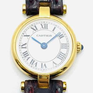Cartier カルティエ プチ ヴァンドーム ミニ レディース クォーツ腕時計 18K K18YG 750 動作確認済み 866010