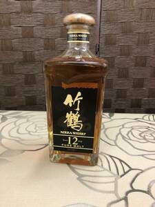 【未開栓※箱無し】竹鶴 12年 ニッカ ウイスキー NIKKA WHISKY ピュア モルト PURE MALT 古酒 角瓶 660ml 40%