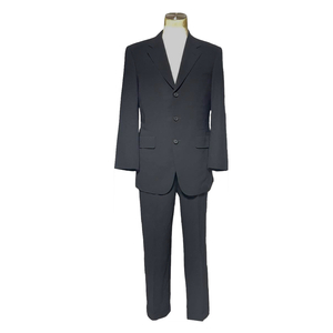 【人気】ポールスミス デザイン ブラック スーツ PaulSmith 黒 裏地ブルー Sサイズ 3ボタン イタリア製 スーパー100