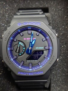 カシオ CASIO G-SHOCK GA-2100VB-1AJF Virtual Blueシリーズ　アナデジ 　クォーツ