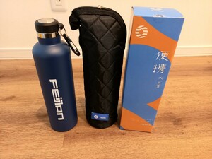 FJbottle ステンレス ウォーターボトル 真空断熱 1000ml 保冷 保温 水筒 1リットル 直飲み 未使用 保管 現状品 k960