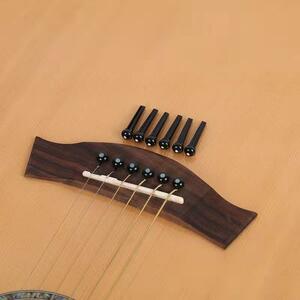 送料無料　アコギ アコースティックギター用ブリッジピン6本セット　ブラック