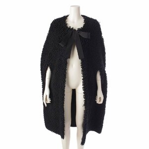 【ディオール】DIOR　17AW ウール カシミヤ ポンチョ ケープ ガウンコート 7A24806AM312 ブラック 36 【中古】【正規品保証】200212