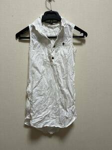 H&M エイチアンドエム　ノースリーブシャツ ワンピース　ハート　キッズ　ポロシャツ　チュニック　白　116