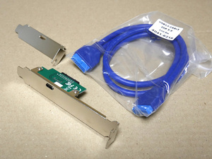 新品 送料無料 USB type-c コネクタ PCI ブラケット付き 増設 PCパーツ PCケース用 バックパネル USB3