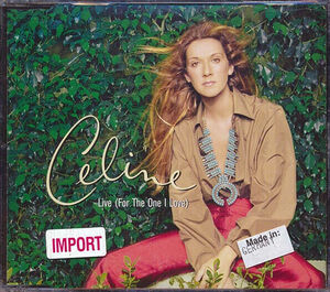 Celine Dion - Live (For The One I Love) (3 Track EP) 海外 即決
