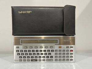 【外観美品】SHARP PC-1500 ポケットコンピュータ 本体・ケース付き 増設RAMモジュールCE-161 Pocket computer ポケコン 当時物 シャープ