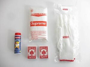 美品 シュプリーム Supreme グローブ 手袋 ポンチョ トランプ(未使用) シャボン玉 5点 未使用含む レッド 赤 ホワイ