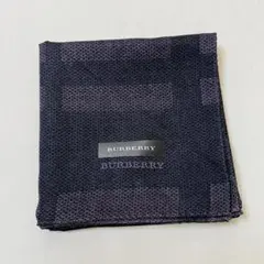 BURBERRY メンズハンカチ　パープル