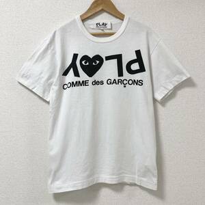 PLAY COMME des GARCONS ロゴ ハート 半袖 Tシャツ ホワイト 白 Mサイズ プレイコムデギャルソン Tee カットソー archive 3090278