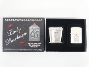 新品 未使用品 1996年製 ZIPPO ジッポ バレル加工 65th 1932 1997 LadyBarbara 卓上スタンド付き シルバー 銀 ライター USA 65周年 限定