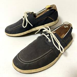 Clarks クラークス　デッキシューズ　キャンバス　カジュアル　US9 27cm ネイビー　＊11