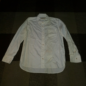 REMI RELIEF シルク/コットン ボタンダウン シャツ size L《レミレリーフ 》
