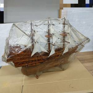 送料無料S80633 帆船の模型　木製　舟　アンティーク　置物　　　組み立てる 木製 キット 模型 大人の模型 船