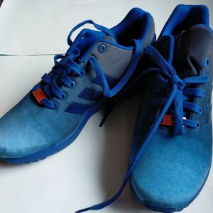 adidas TORSION の青色スニーカー