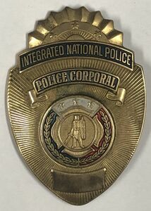 ポリスバッジ 警察バッジ フィリピン INTEGRATED NATIONAL POLICE