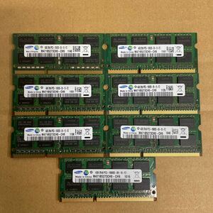 オ35 SAMSUNG ノートPCメモリ 4GB 2Rx8 PC3-10600S 7枚