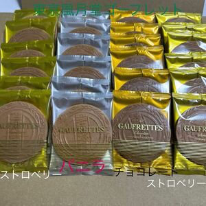 東京風月　ゴーフレットバニラ&チョコレート&ストロベリー　合計24枚