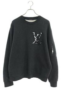 ルイヴィトン LOUISVUITTON 24SS RM241M UYR HQY13W サイズ:XL ロゴ刺繍クルーネックスウェット 中古 SS13