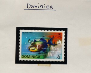 SA65　ドミニカ　魚　1種　単片切手1枚