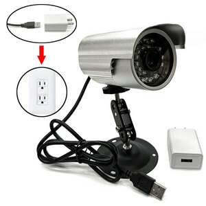 USB給電 3.6mm広角レンズ 防犯カメラ 録画装置 micro sd カード対応 送料無料