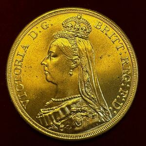イギリス 硬貨 古銭 ヴィクトリア女王 1887年 聖ジョージ 竜殺し ナイト ドラゴン コイン 金貨 外国古銭 海外硬貨