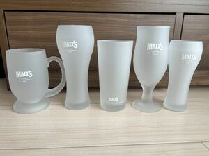 HM12*未使用品　サントリー モルツタンブラー ビールグラス マグカップ 5種セット キャンペーン品 乳白色 ‘98レトロ 昭和