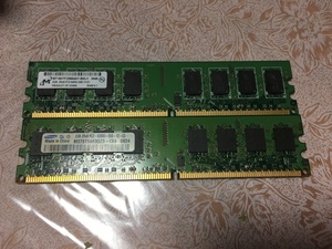 デスクトップ本体DDR2メモリ　Samsung 他計2枚/4GB　動作確認済み/送料無料