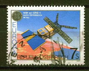 BX-2◇オーストリア　1991年　人工衛星／ヨーロッパ切手　1種完　済