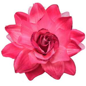 小さいコサージュ キラキラ ラメ 蓮の花 ピンク 6x-3 アジアン フォーマル レディース 結婚式 お洒落