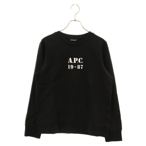 A.P.C アーペーセー Melissa Logo Sweatshirt プリントロゴ クルーネック スウェットトレーナー ブラック F27610
