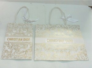 ★ ディオール / Dior ★ 2023　ホリデー 　ショップ紙袋　リボン付き　2枚セット ★ 保管品