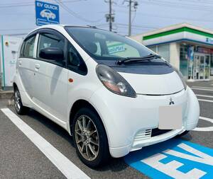 【1円】航続距離123キロ　アイミーブM 安心の東芝製バッテリー 10.5kwh 急速充電対応 EV電気自動車　禁煙車 i-MiEV 白　地デジナビ