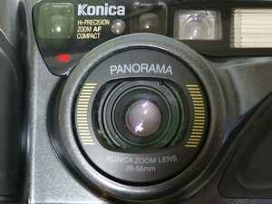 カメラ Konica コニカ panorama zoom パノラマ ズーム フィルムカメラ 取扱い説明書あり 長期保管品 電池無し 動作未確認 当時物