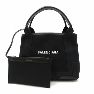 バレンシアガ ネイビー スモール カバス ブランドオフ BALENCIAGA キャンバス トートバッグ コットンキャンバス レディース