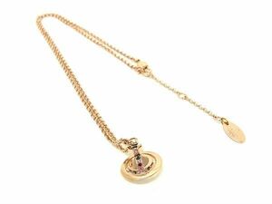 1円 ■新品同様■ Vivienne Westwood ヴィヴィアンウエストウッド オーブ ネックレス アクセサリー レディース ピンクゴールド系 FC3336