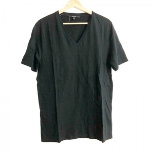 グッチ GUCCI 半袖Tシャツ サイズXL 235090 - 黒×ダークグレー メンズ Vネック/バックロゴ トップス