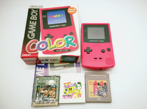 Nintendo GAME BOY COLOR　RED　ゲームボーイ カラー レッド　ソフト3個　極美品　動作確認済み