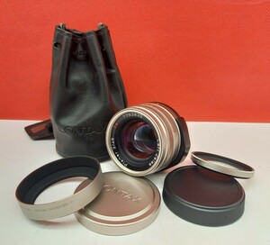 ■ CONTAX Carl Zeiss Planar 45mm F2 カメラ 交換レンズ 動作確認済 コンタックス