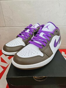 1円～ Nike Air Jordan 1 Low Brown and Purple ナイキ エアジョーダン1 ロー ブラウン アンド パープル