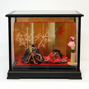 雛人形・親王飾り・ガラスケース付・No.190730-56・梱包サイズ80
