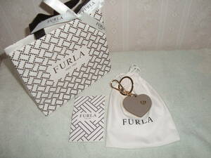 新品☆送料込☆FURLA☆フルラ☆ハートチャーム キーホルダー キーリング