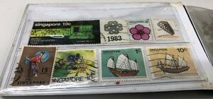 シンガポール　マレーシア　コイン　使用済み切手