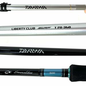 【E223】DAIWA/ダイワ 釣竿 2本セット リバティクラブ T20-360/エメラルダス 86M1 ロッド 釣具 b