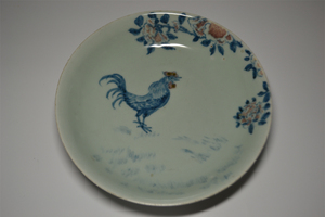 中国美術　染付　皿　飾皿　中国古玩　置物　　