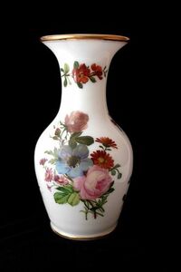 アンティークバカラ/リチャードソン乳白色ガラス花花瓶C 1845