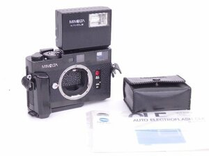 Minolta/ミノルタ AEレンジファインダー CLE ボディ/ライカMマウント グリップ・フラッシュ Auto CLE 説明書付 ◆ 6DE42-6